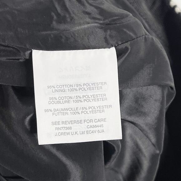 J Crew Size 00 Lux Paneled Black Cream Geometric Jacquard Pencil Skirt Cotton - Picture 9 of 13